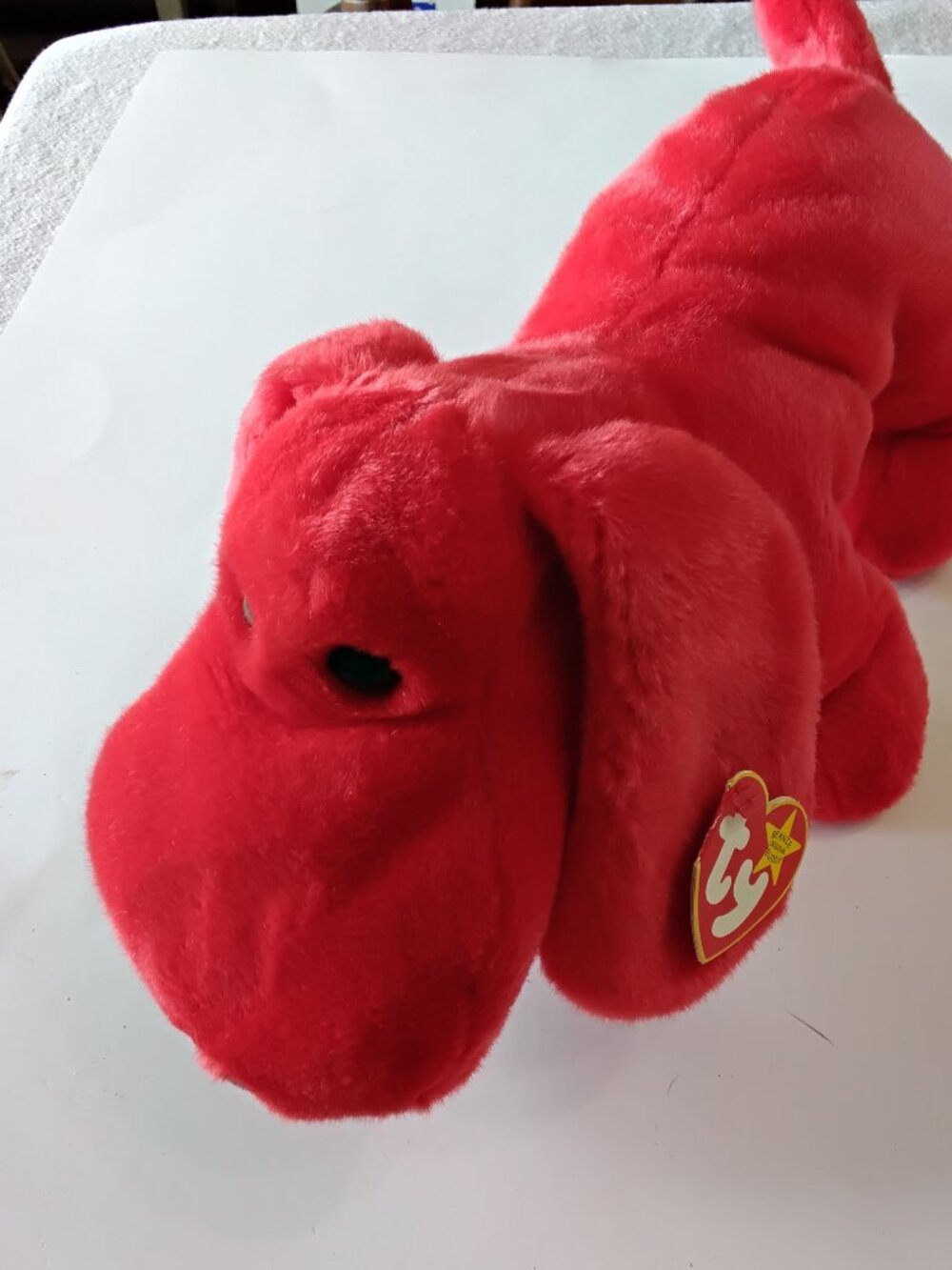 Ty Beanie Buddy Rover the Red Dog (1998) - 12" Large Plush Stuffed Animal - Mint